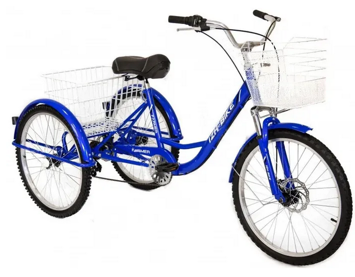 Трехколесный велосипед для взрослых складной Трицикл Трайк Doonkan Trike 24 дюймов колеса